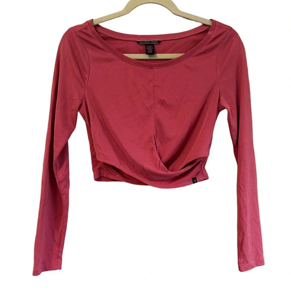VICTORIAS SECRET CROPPED RIBBED ATHLEISURE TOP - Picture 1 of 4
